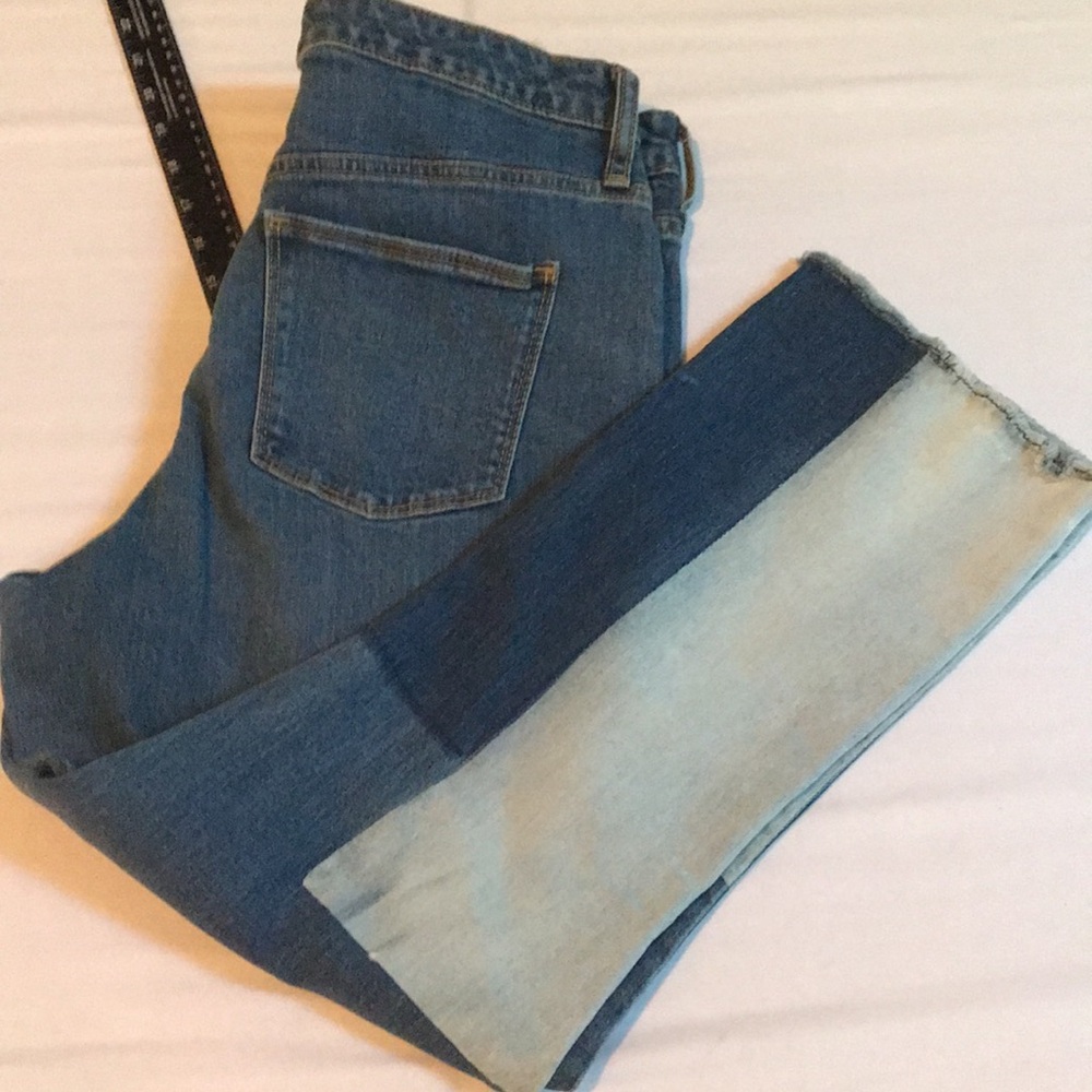 Universal Thread Size 12 Blue Patchwork High Rise… - image 4